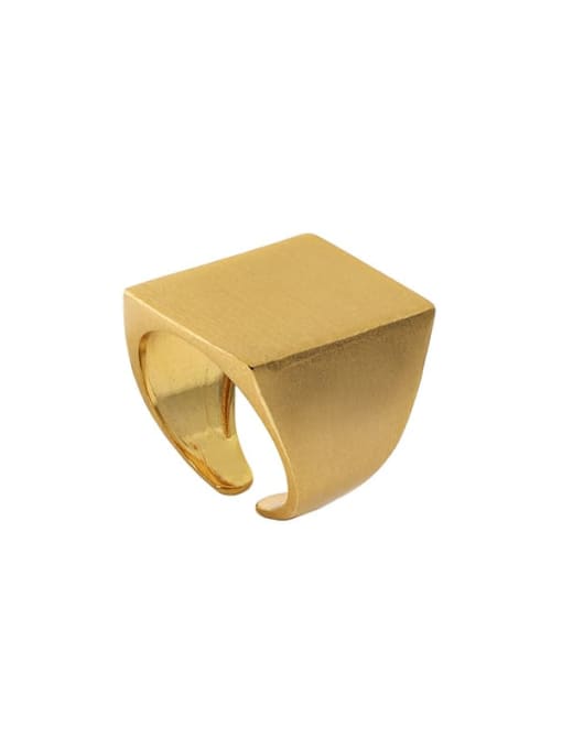 18K gold [13 adjustable] 925 Sterling Silver Geometric Minimalist Band Ring